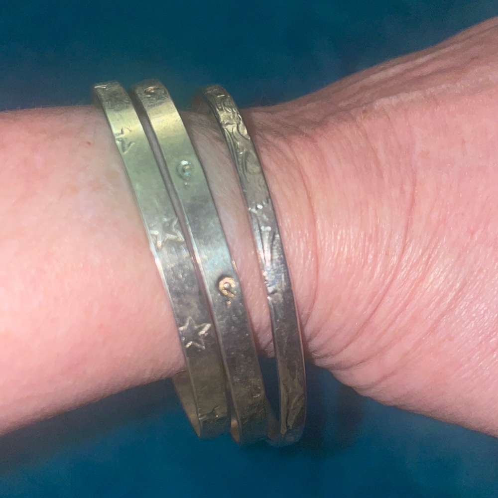 3 faux sterling silver bracelets bought in Cancun